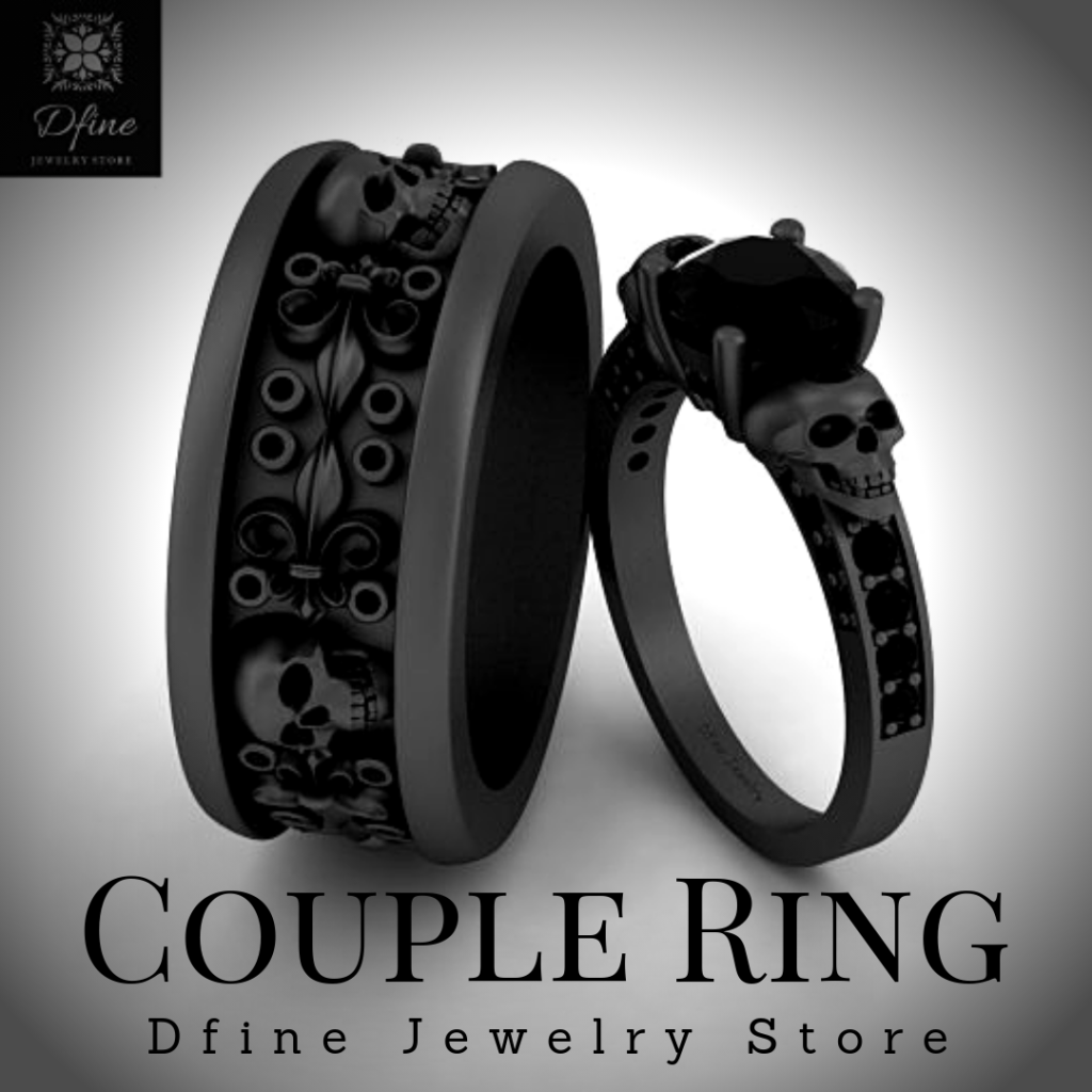 Matching Gothic Wedding Rings jenniemarieweddings