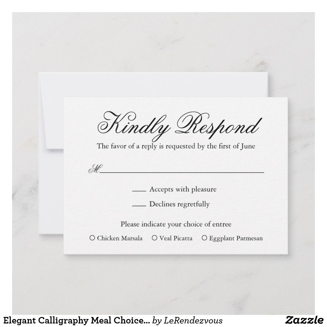 Wedding Rsvp Cards Without Meal Choice Jenniemarieweddings