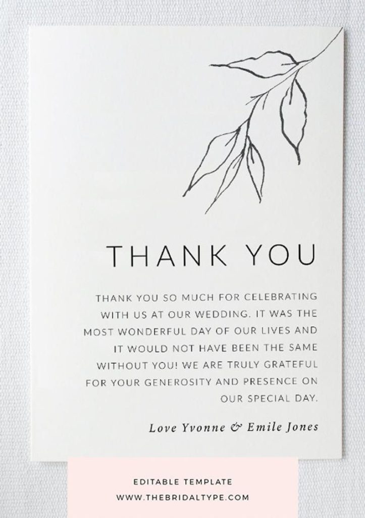 Sample Wedding Thank You Cards - Jenniemarieweddings