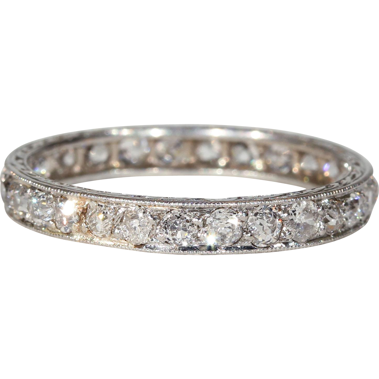 Vintage Platinum Wedding Bands For Her