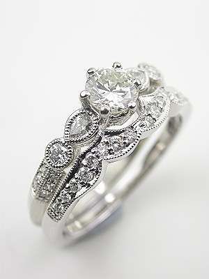 Vintage Style Diamond Wedding Band