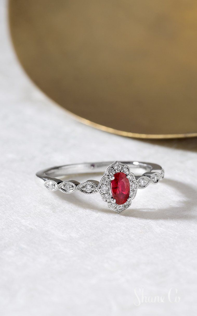 White Gold Ruby Wedding Band